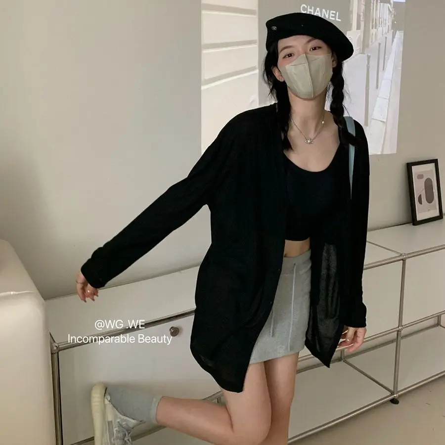 

Fashion Jacket Women Summer Deeptown Harajuku Sun Protection Clothing Korean Casual Loose Windbreaker Hoodie Zip Up Coat Outdoor