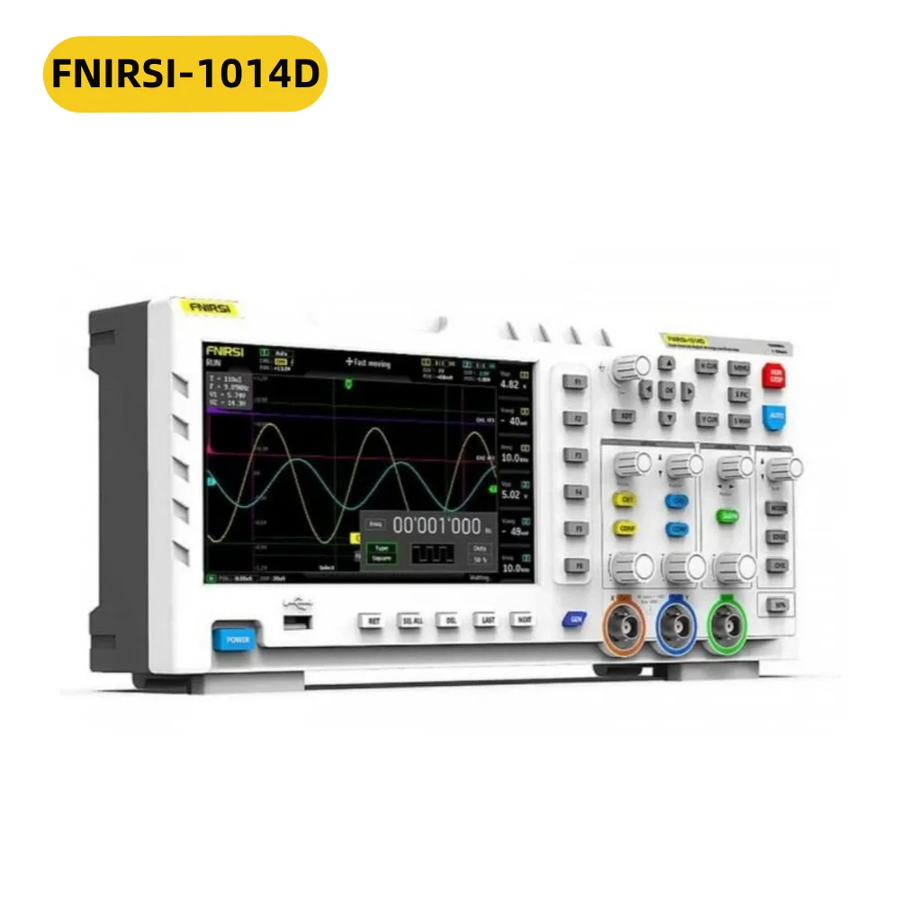 

FNIRSI-1014D Digital Oscilloscope 2 In 1 Dual Channel Input Signal Generator 100MHz* 2 Ana-log Bandwidth 1GSa/s Sampling Rate