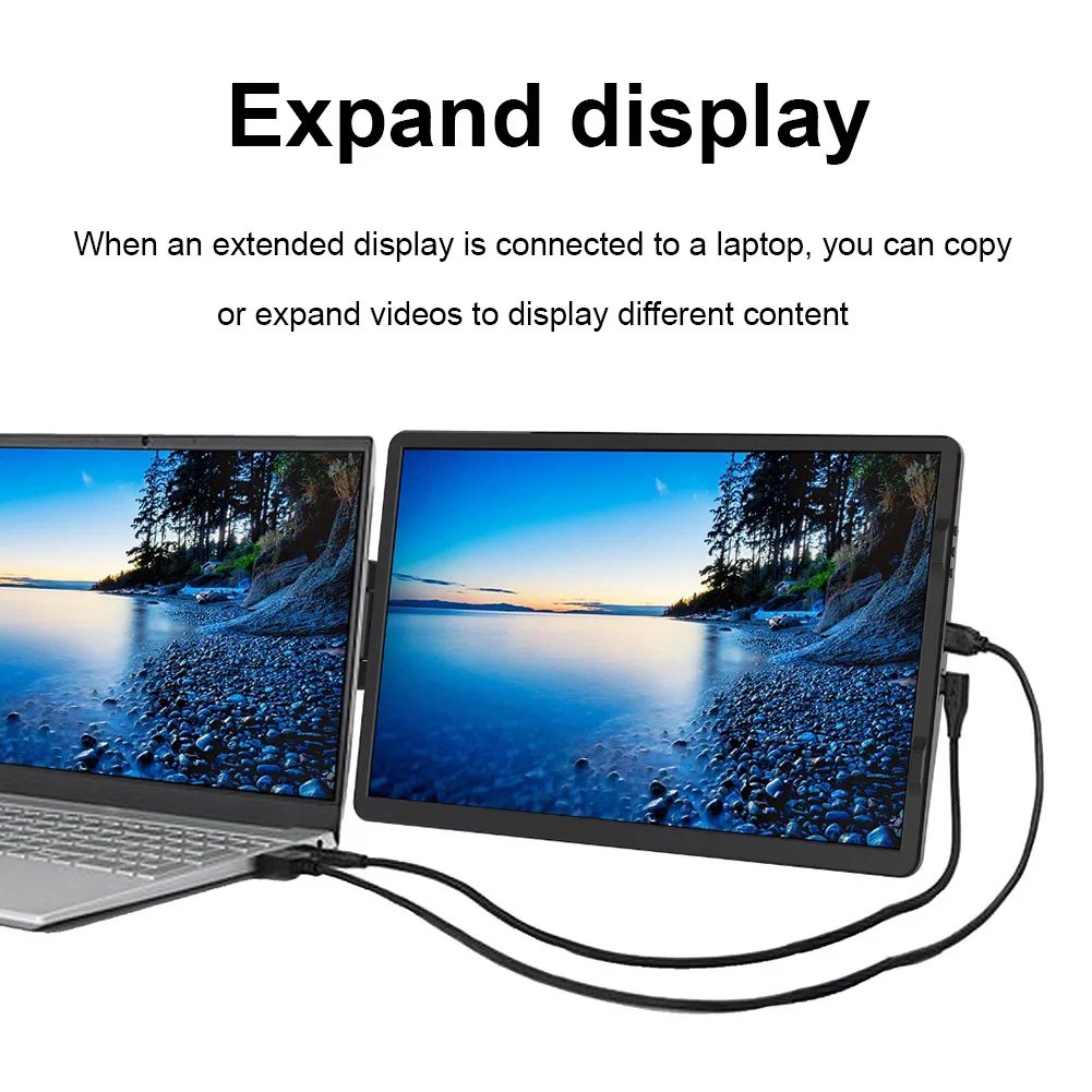 

14.1 Inch Portable Monitor Extend Screen FHD 1920X1080 Display Game Screen 220Cd Easy To Use HDMI-Compatible for Mobile Phone