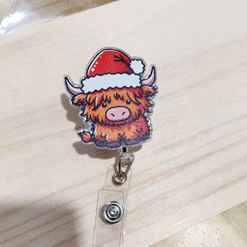 Забавная катушка для значка с желтым котом выдвижная милая идентификационная