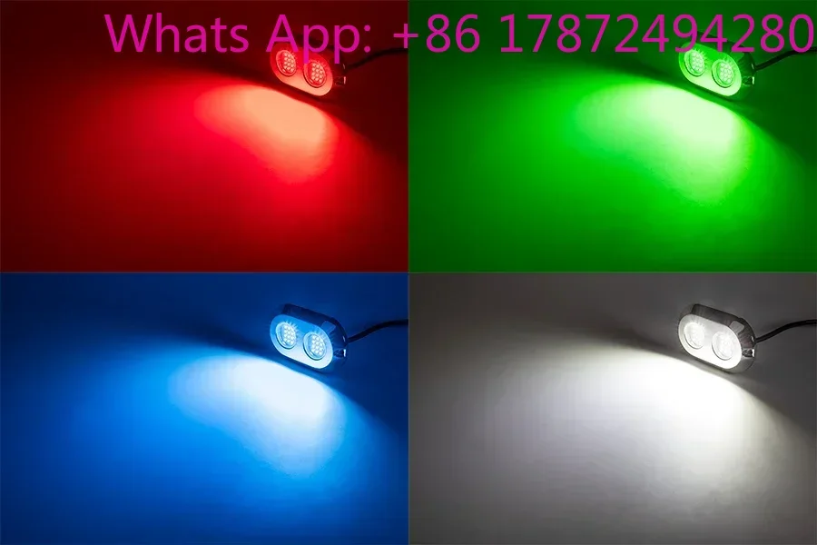Фото Цветные светодиодные светильники для импорта и экспорта, RGB 120 Вт 12 В, подводные светодиодные лампы, идеально подходят для небольших фонтанов, мини-аквариумов, лодок. №5