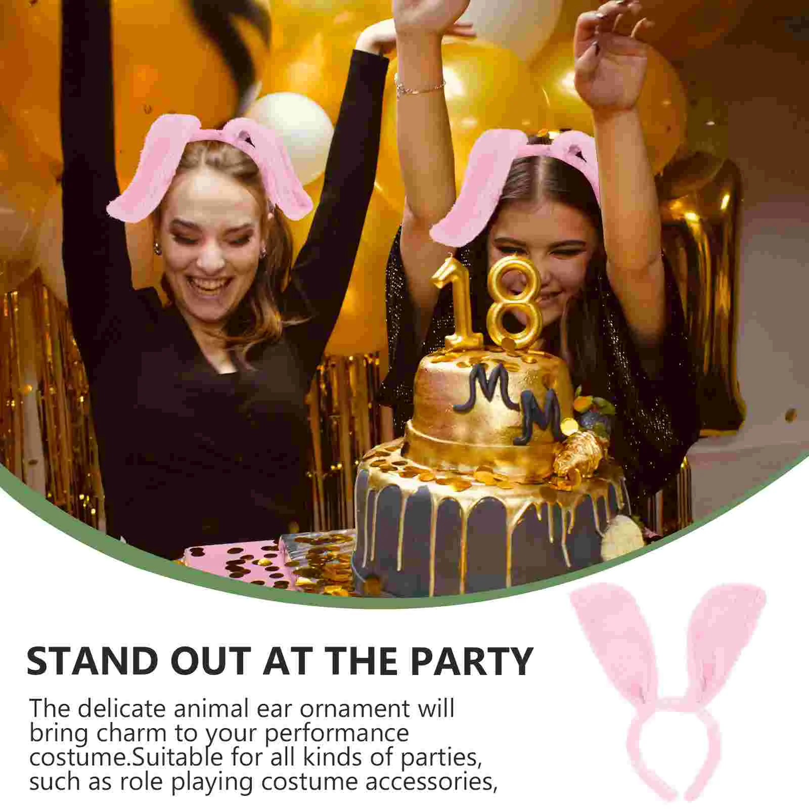 Повязка на голову с ушками животных и блестками аксессуары для волос девочек