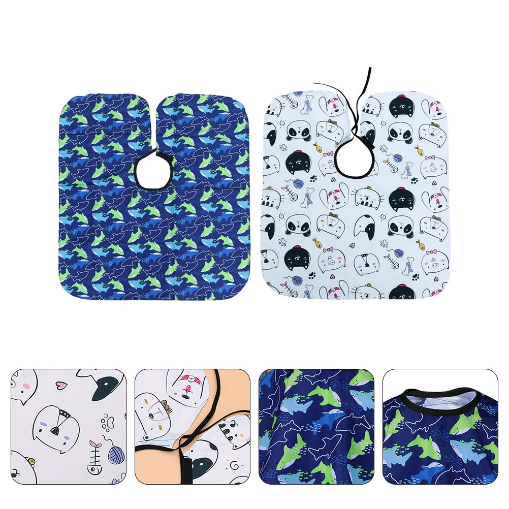 

2pcs Kids Haircut Cape Hairdressing Cloth Barber Haircut Apron Hair Cutting Cape