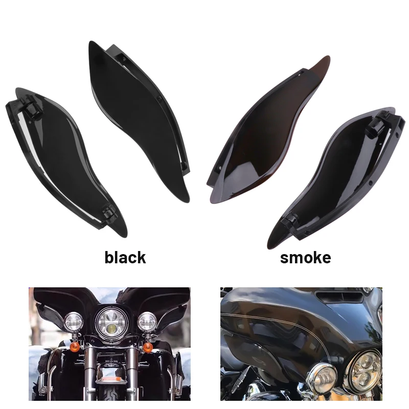 

Motorcycle Adjustable ABS Windshield Side Wing Fairing Air Deflector For Harley Touring Electra Street Tri Glide CVO 2014-2022