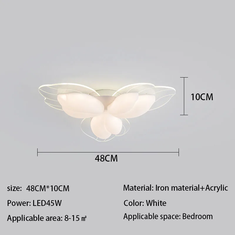 

Потолочная люстра белая цветочная LED