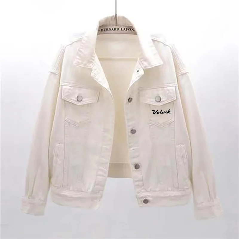 

New Spring and Autumn Coat New Colorful Women's Golf Denim Coat Short Korean Golf Women's Long Sleeve Jacket Versatile Top