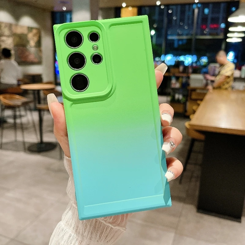 Мягкий чехол для телефона с цветным градиентом задняя крышка Samsung Note 20 10 9 8 Plus Ultra