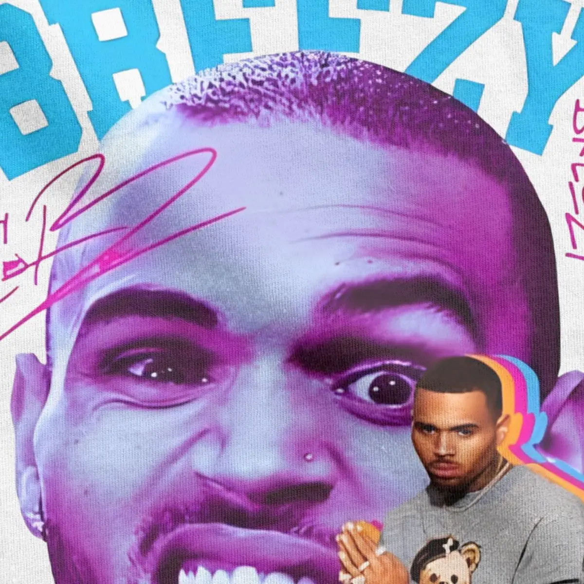 Рэпер Крис Браун Футболка Мужчины Женщины 90-х Музыка Breezy Винтаж из 100% хлопка с