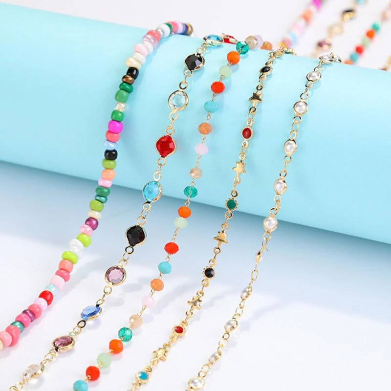 

Sunglasses Masking Chains For Women Multiple Acrylic Pearl Crystal Eyeglasses Chains 2022 New Fashion Jewelry Wholesale