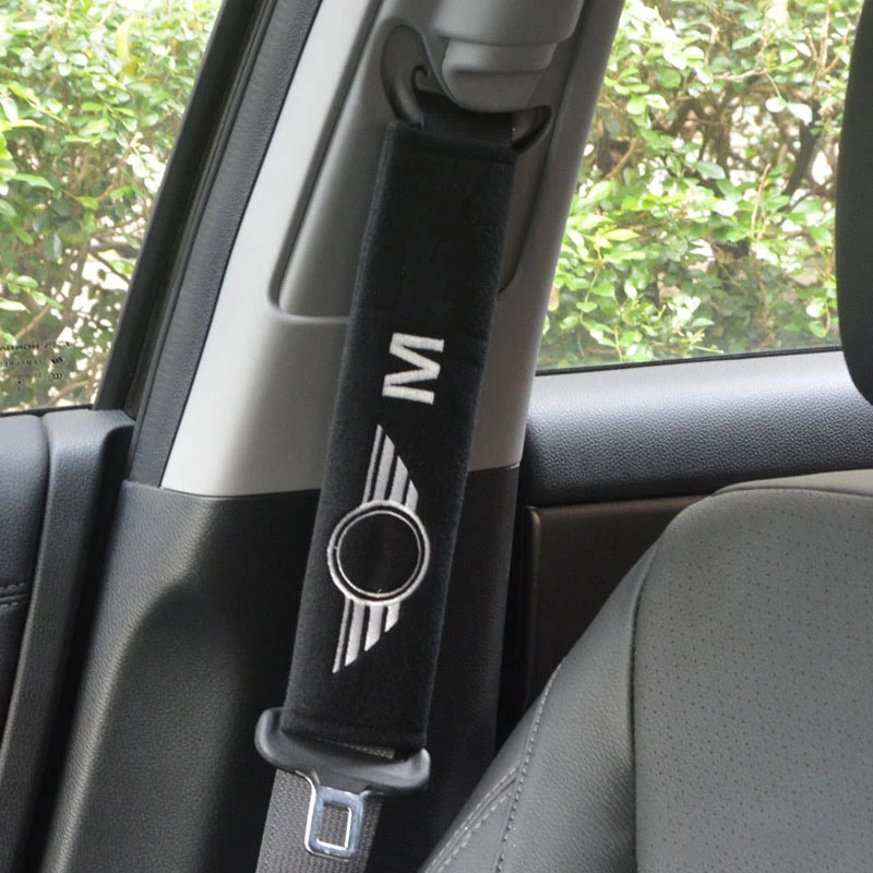 

Car Seat Belt Cover Pad Decoration for Mini Cooper S Clubman F54 F56 F55 F57 F60 Countryman R50 R55 R56 R58 R60 R61 Accessories