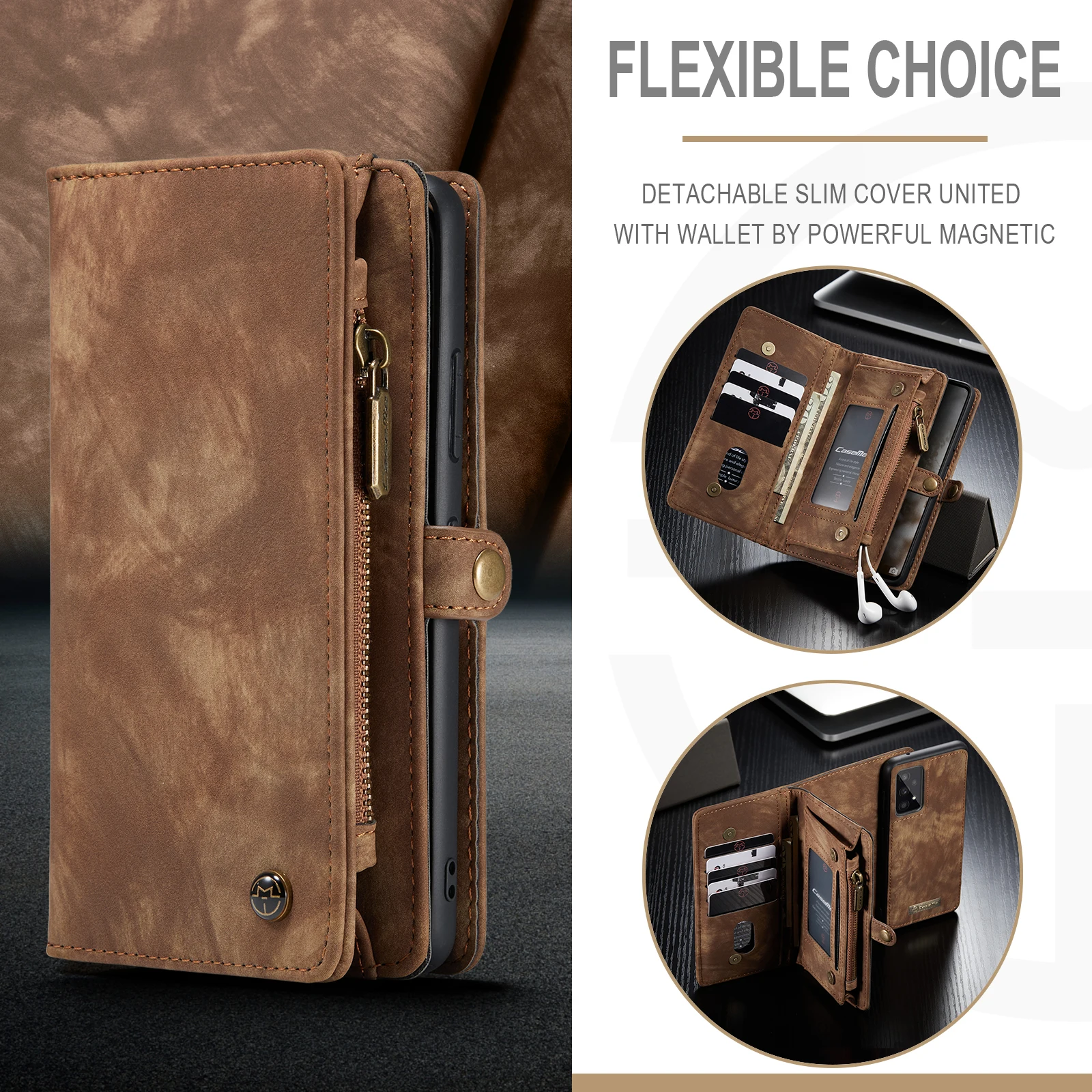 

Purse Wristlet Phone case For Samsung Galaxy A13 A33 A53 A72 A52 A32 A12 A71 A51 A70 A50 A40 A30 A20 Luxury Leather Wallet Cover
