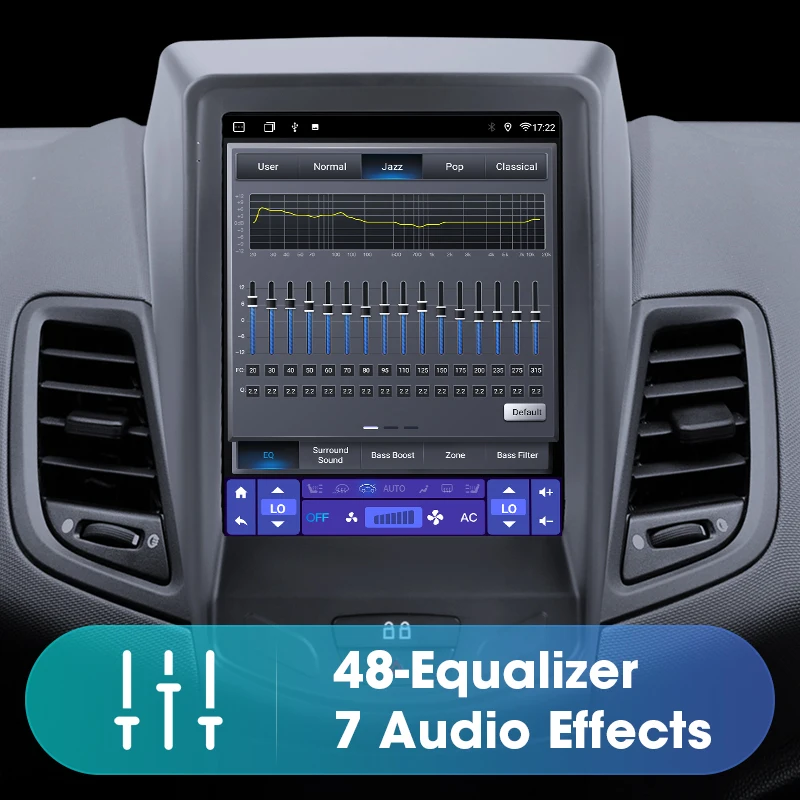 Srnubi Андроид 11.0 Автомобильное радио для Ford Fiesta MK7 2009-2016 Мультимедийный плеер 2Din 4G WIFI GPS навигация Carplay Головное устройство.