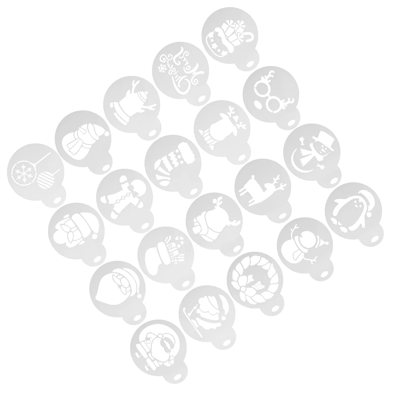 

Stencils Christmas Coffee Cookie Templates Cake Stencil Decorating Paintingreusable Hollow Template Holiday Ornament Baking