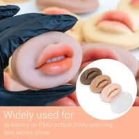 skinmaker microblading 3d silicone practice lip skin with teeth cosmetic permanent makeup lips practice silicon fake skin lips