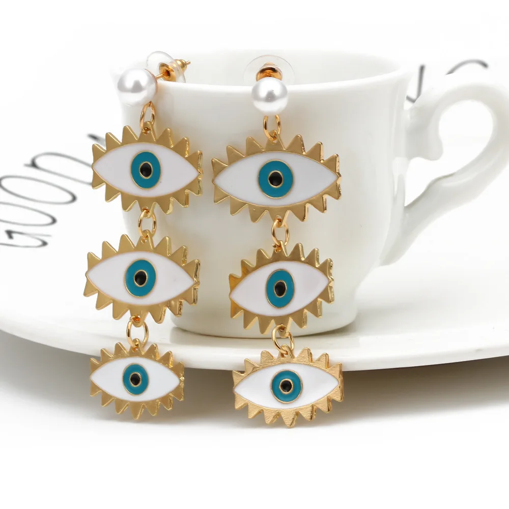 

New Popular Devil's Eye Earrings Creative Alloy Eye Earrings Exaggerated Personality Women Jewelry Earrings Fashion Cool Gift