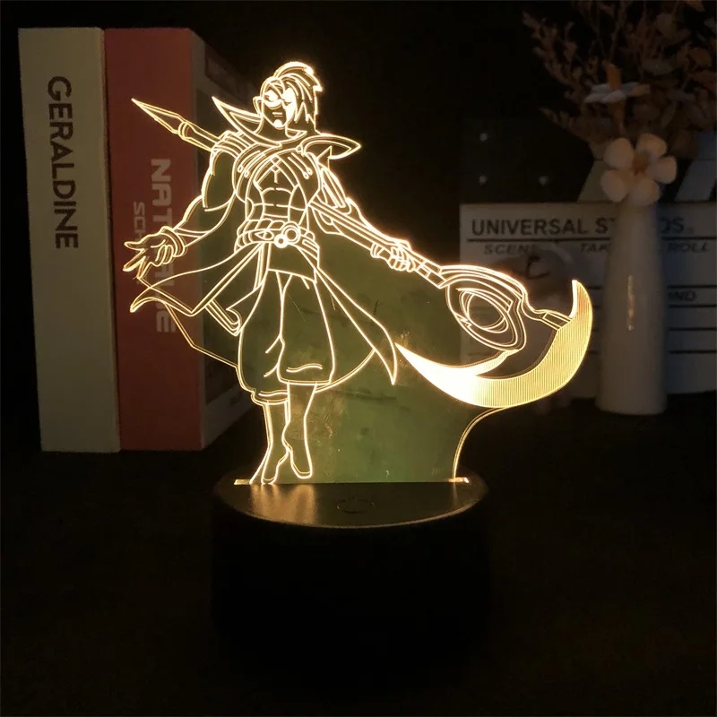 

Night Lamp Alarm Clock Base Light League of Legends The Shadow Reaper Rhaast Game Delivery Battery Oeprated Hot Selling Gift