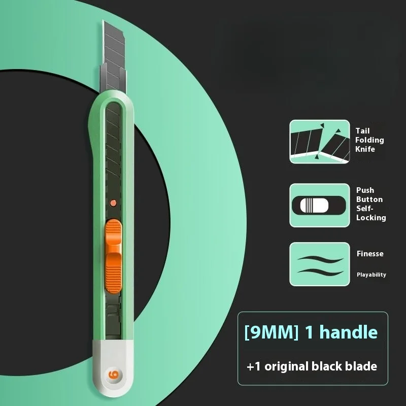 

Нож-резак с выдвижным лезвием, 9 мм, из высокоуглеродистой стали, с автоматической блокировкой, для портативных принадлежностей и канцелярии