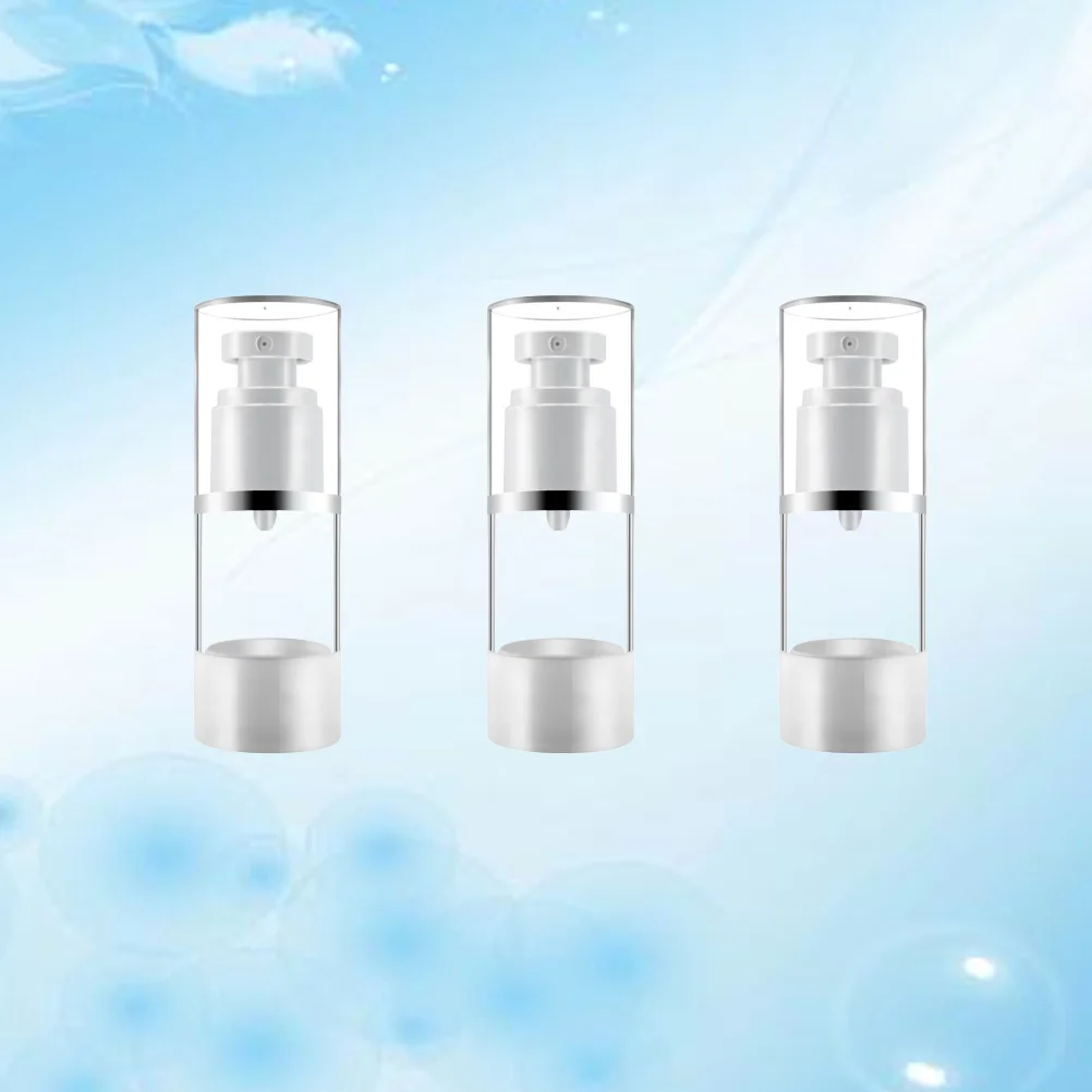 

3Pcs Airless Pump Bottles 15ml Spray Bottles Fine Mist Empty Travel Refillable Container Water Mister for Lotion Toner