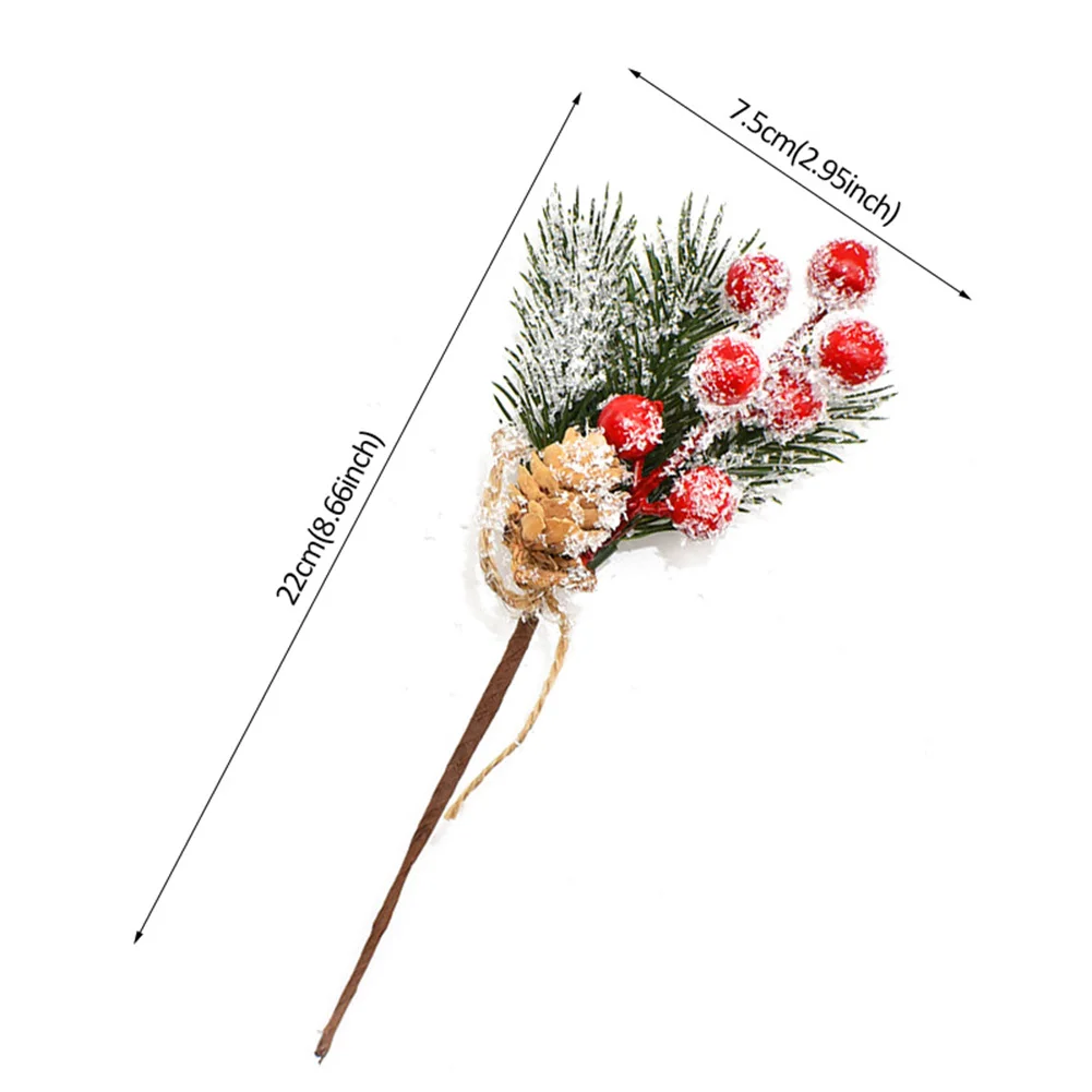 

Universal Christmas Ornements Xmas Bouquet Indoors Living Room Artificial Pine Berry Christmas Branch Ornament