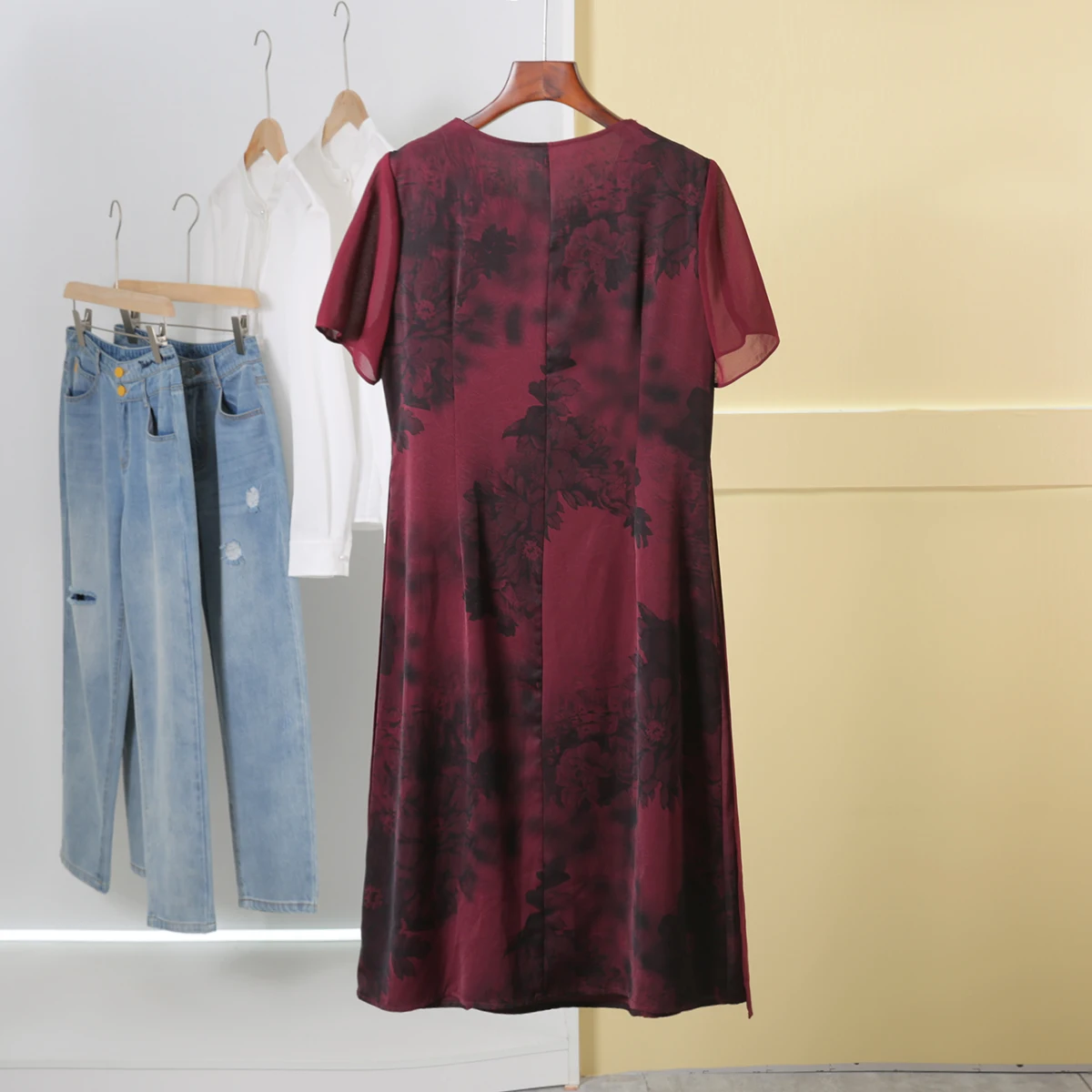 [Серия Love] элегантное свободное улучшенное платье Dongyang в стиле ретро с пряжкой