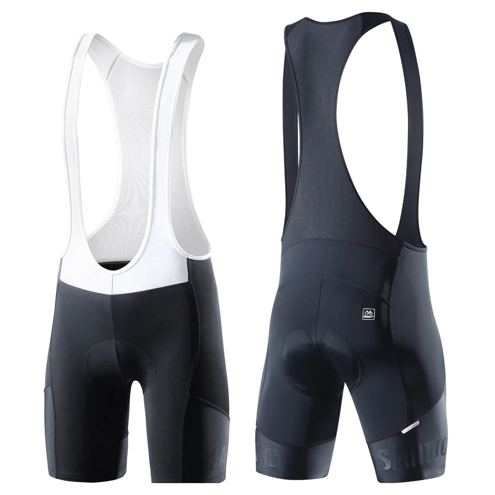 

2023 Best Santic Men Bib Shorts Summer Cycling Cool Padded Cycling MTB Shorts Summer Road Ciclismo Race Bicycle Bottom Asian Si