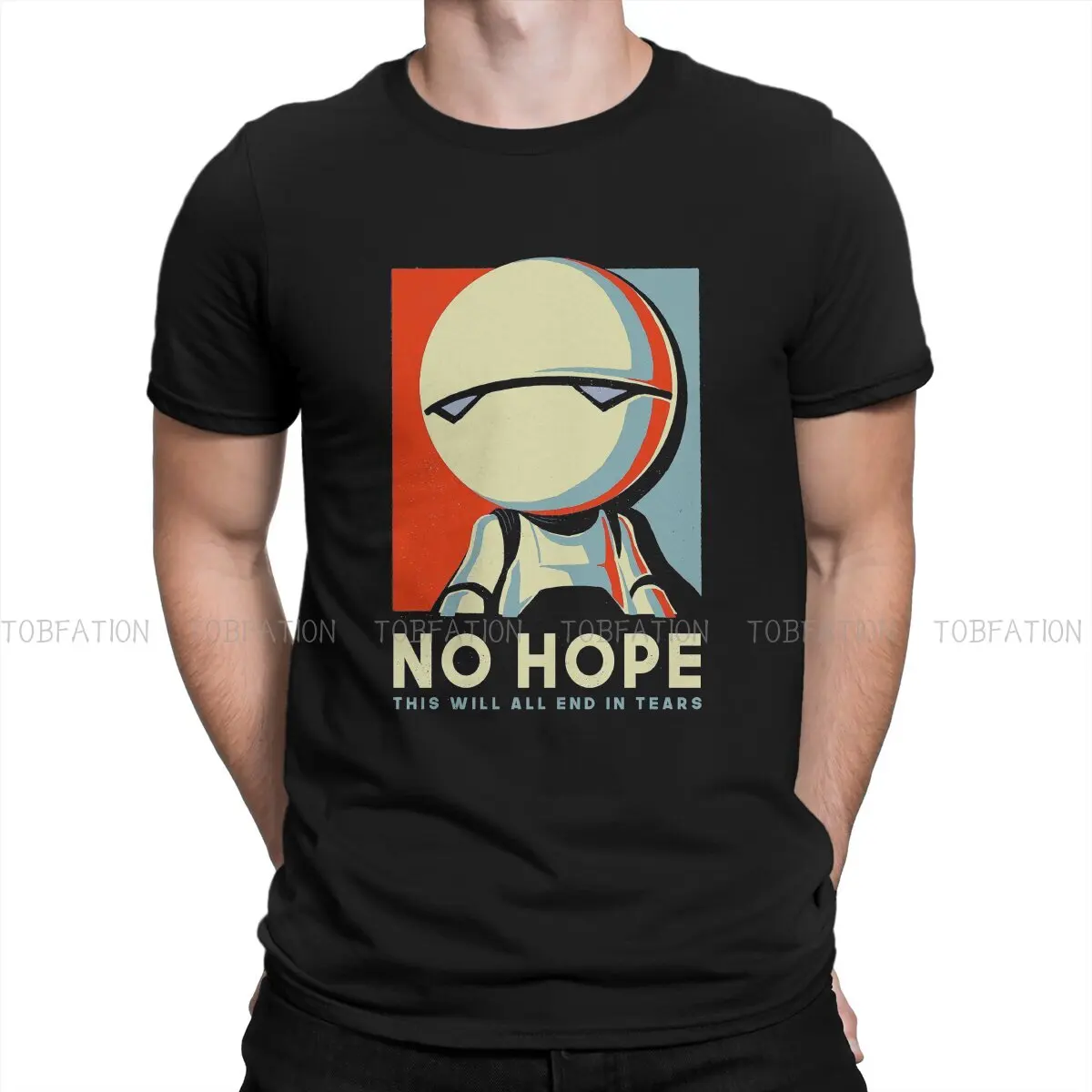 

No Hope Marvin Voting Sign Parody Newest TShirts The Hitchhiker's Guide to the Galaxy Men Graphic Pure Cotton T Shirt