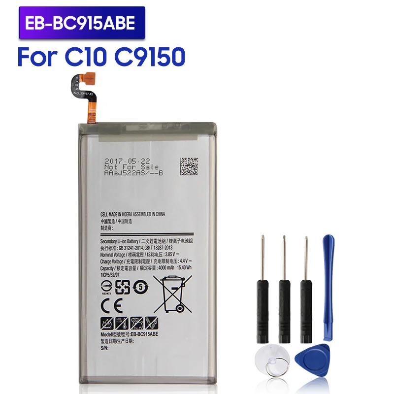 

Replacement Battery EB-BC915ABE For Samsung GALAXY C10 C9150 Rechargeable Phone Battery 4000mAh