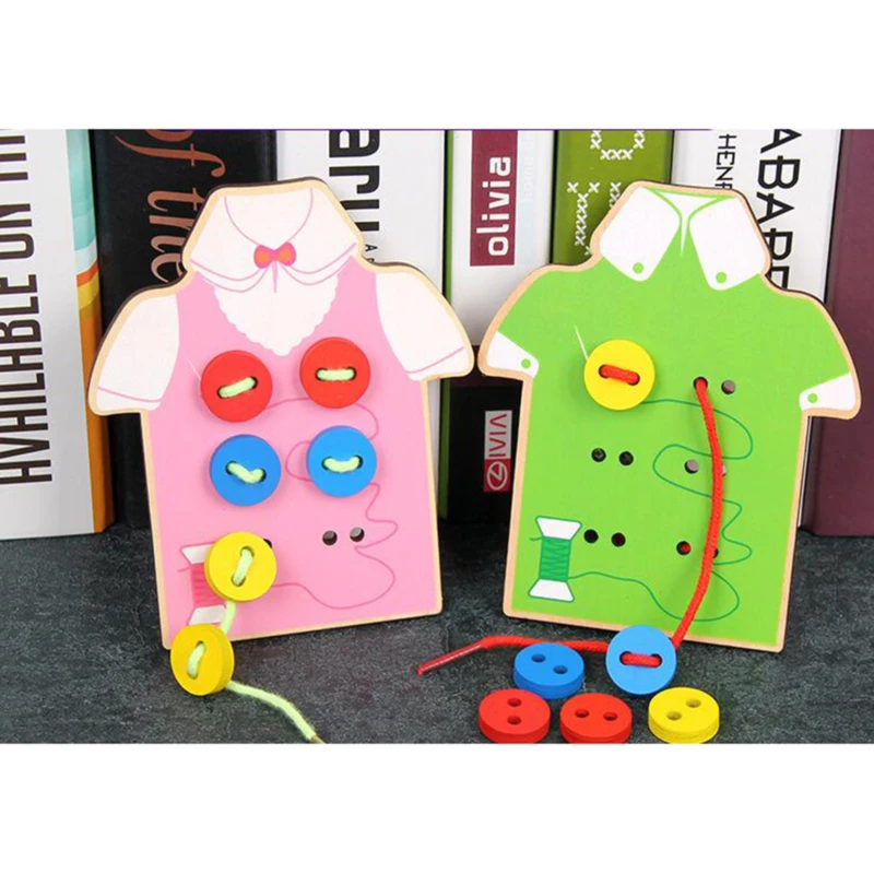 

Wear Sewing Button Game Kids Girls Toy Children's Handmade Toys Boys Hand Eye Coordination Montessori Educational Toys