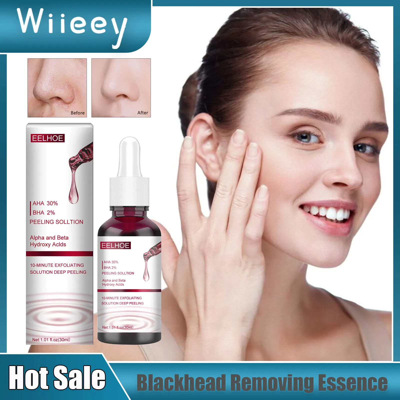 

Salicylic Acid Pore Shrinking Face Serum Delay Aging Fade Fine Lines Whitening Spots Brighten Skin Firming Regenerative Serum