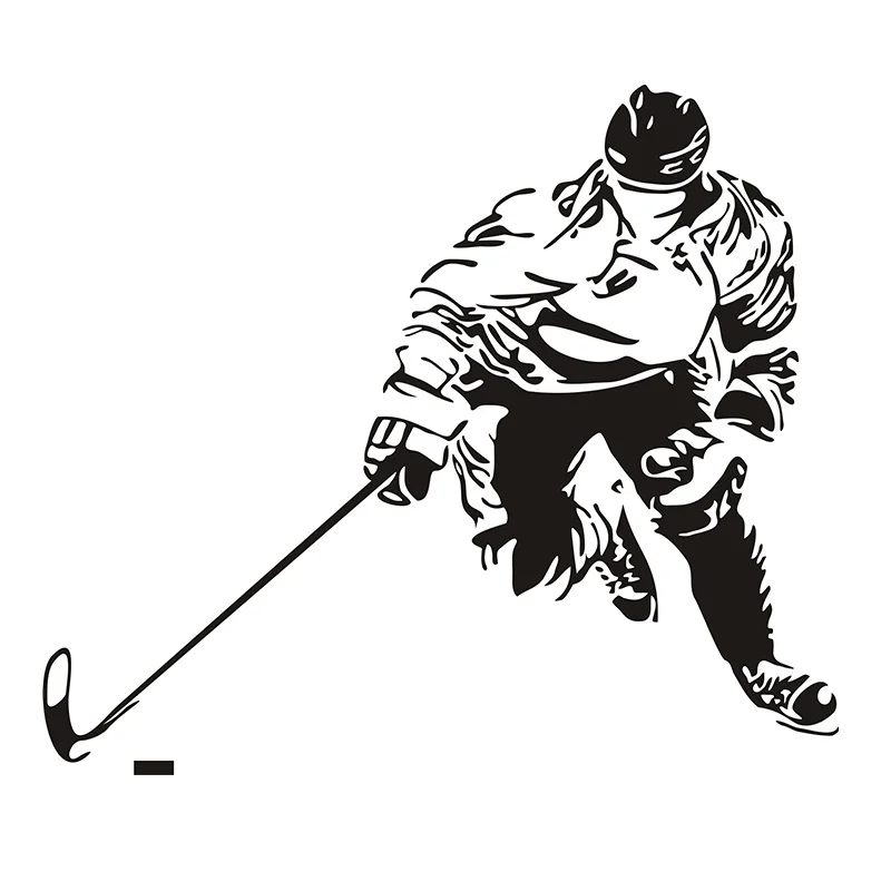 

Free Shipping 3 Sizes Wall Decal Sticker hockey stick puck rink sport team game kids bedroom wall stickers home decor
