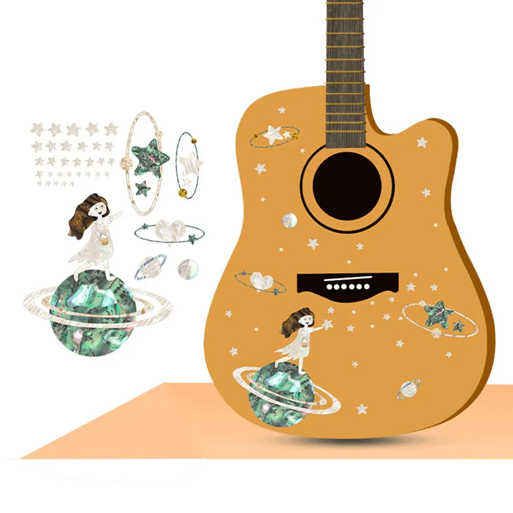 

Inlay Decals Guitar Sticker Backing Adhesive Tape Beautiful Cool Style DIY Guitar Decor Easy To Install And Remove