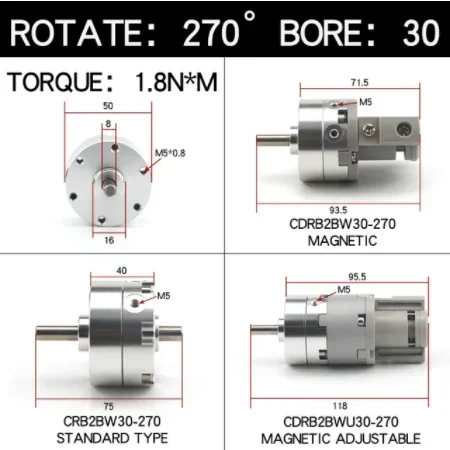 

Пневматический цилиндр SMC CRB2BW