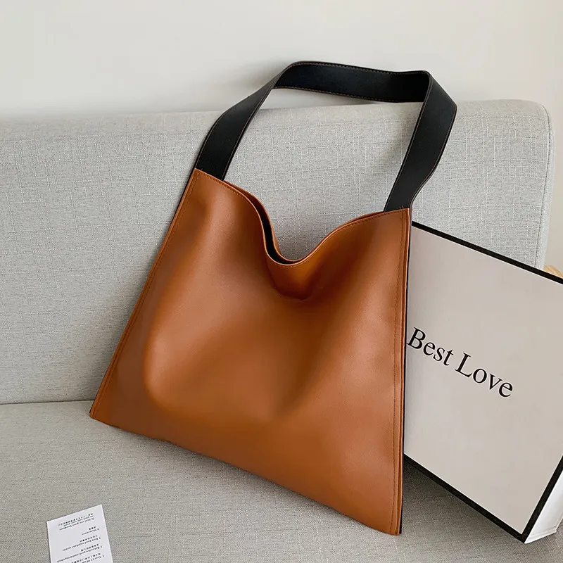 

Women's Retro One Shoulder Bag PU Leater New Casual Fashion Simple Large Capacity Luxury designer Underarm Tote Bags