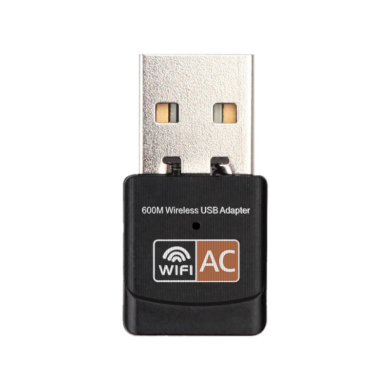 

USB WiFi Adapter Dual Band 2.4GHz + 5.8GHz 5G 600M Wireless Network Adapter WiFi Dongle for Laptop Desktop PC