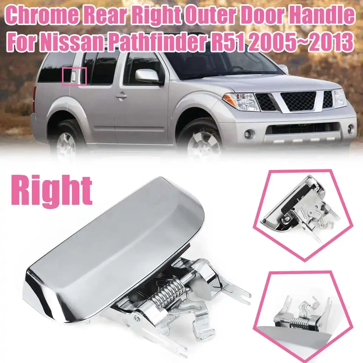 

Внешняя ручка задней двери автомобиля для Nissan Pathfinder R51 2005 2006 2007 2008 2009 2010 2011 2012 2013 1030514 левый/правый