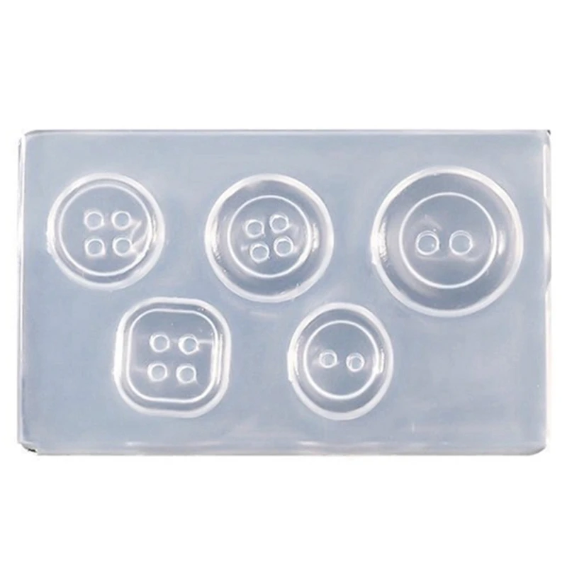 

Crystal Epoxy Resin Mold Button Buckle Casting Silicone Mould DIY Crafts Plaster Clay Candle Casting Tools Making