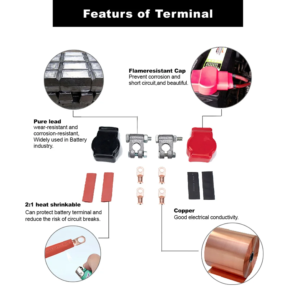 

Terminalcar Clamp Assortment Tools Ends Terminals Clip Caravan Shims Kit Duty Heavy Set Protector Postconnectors Clamps Cable