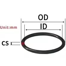 Черное уплотнительное кольцо Ouling O-ring CS1.8/2.65mm