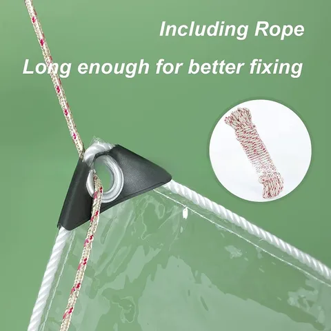 2 м ПВХ прозрачный брезент холст сочные растения брезент крышка балкон окна непромокаемый белый веревочный край несколько спецификаций