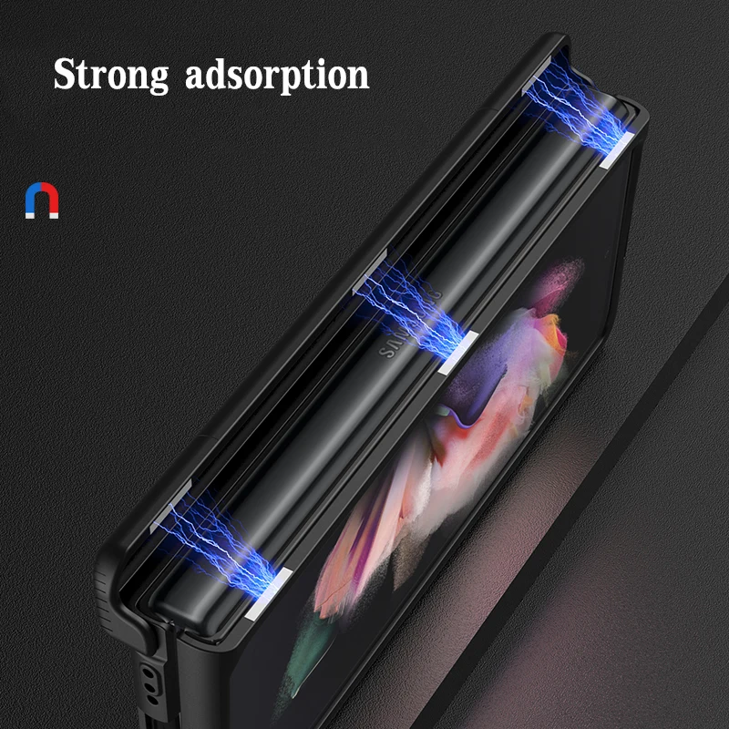 Case for Samsung Galaxy Z Fold 5 2 3 4 Adjustable Kickstand Magnetic Hinge Full Protection Shockproof Hard Plastic Cover Case