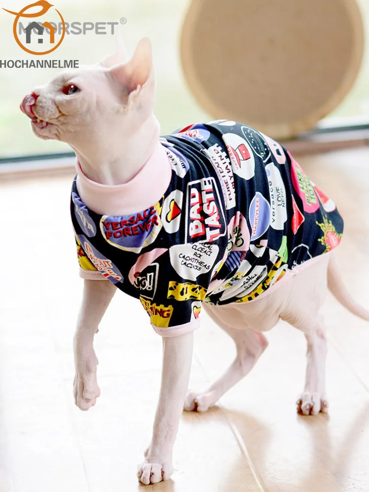 

Одежда для кошек без шерсти тонкая воздухопроницаемая одежда модный костюм для питомца одежда для кошек Сфинкса