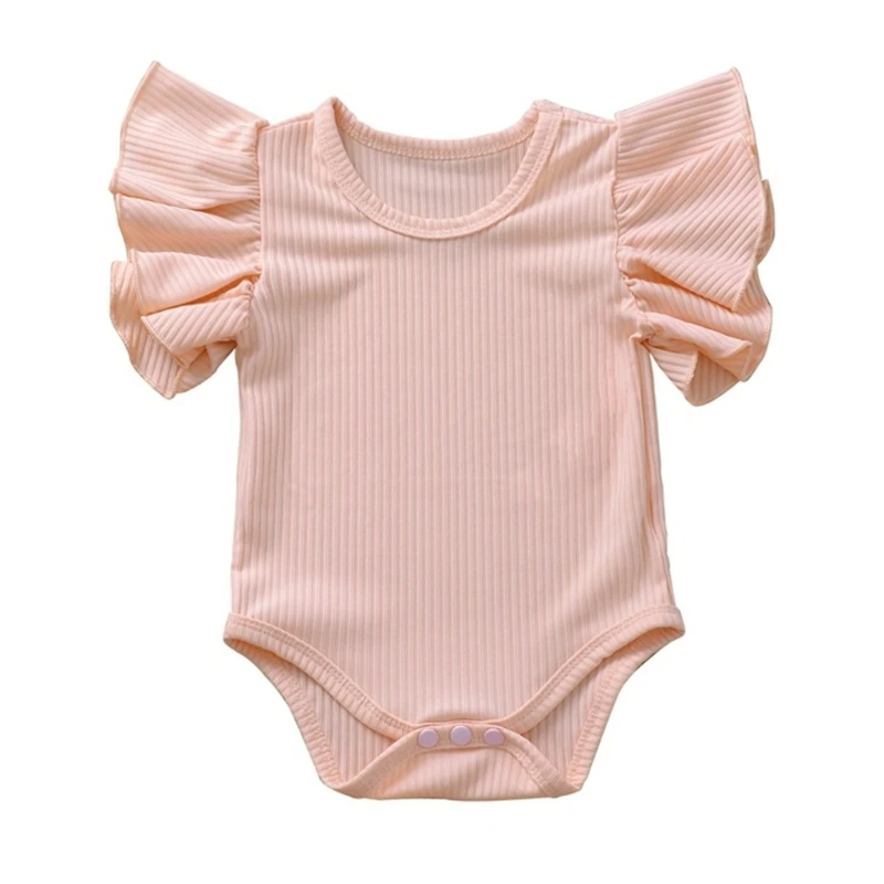 

D7WF Baby Jumpsuits Breathable Cotton Romper Infant Girls Pullover Coveralls Clothing