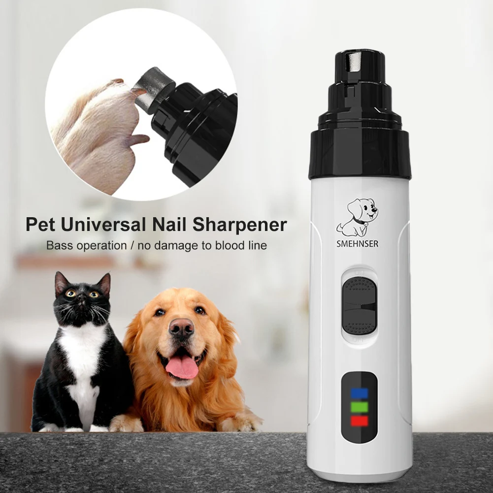 

Painless USB Charging Dog Nail Grinders Rechargeable Pet Nail Clippers Quiet Electric Dog Cat Paws Nail Grooming Trimmer Tools