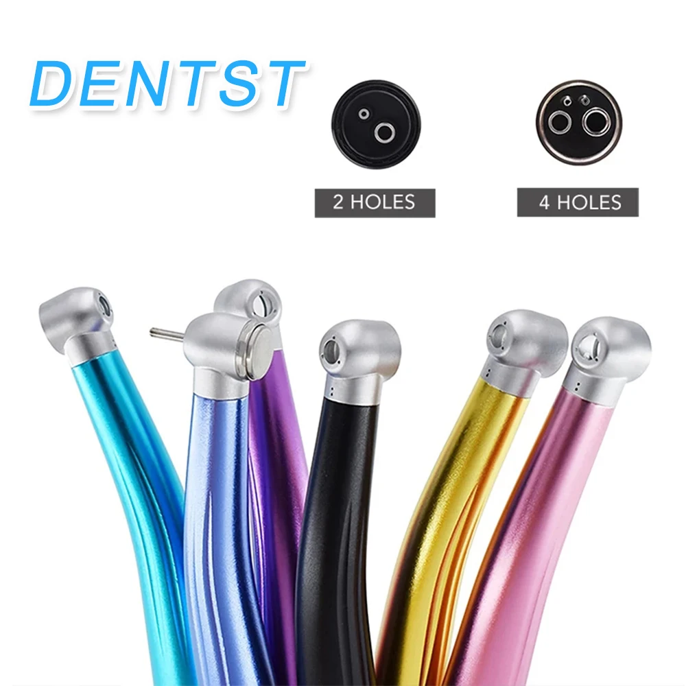 

2/4 Hole Color Handpiece Dental High Speed Electric Micromotor Push Button Standard Head Air Turbine Compatible Portable