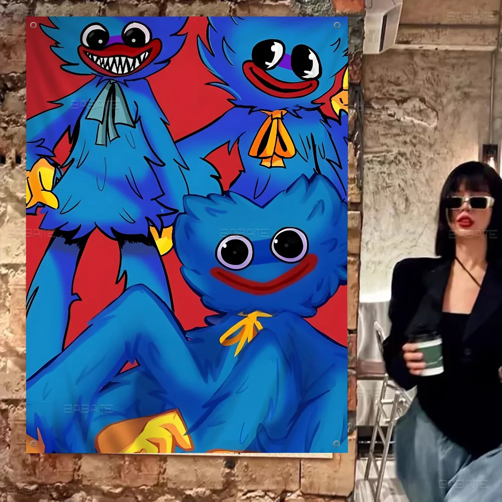 H-Huggys мультфильм W-uggy флаг искусство научная фантастика домашний декор комнаты