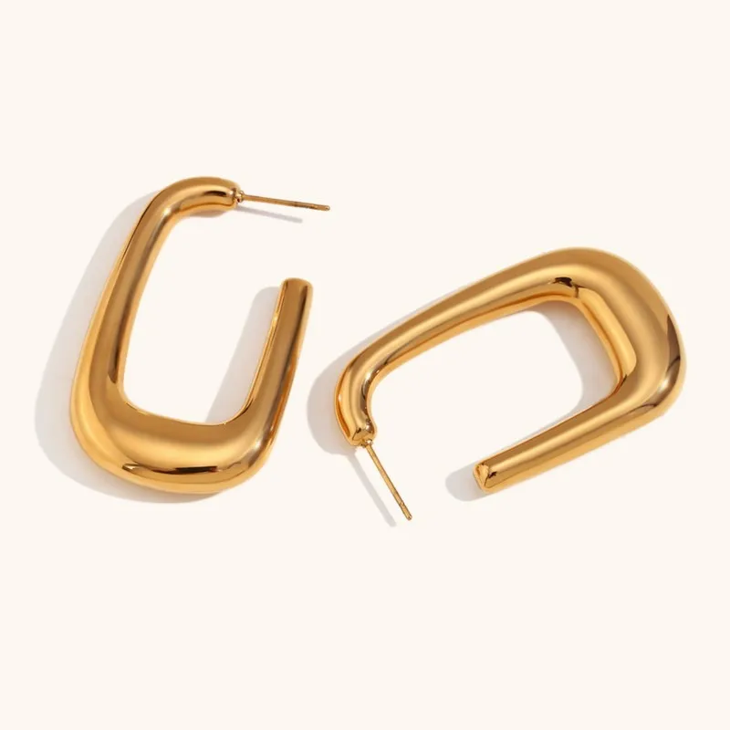 Женские винтажные трапециевидные серьги-гвоздики ANENJERY из нержавеющей стали 316L