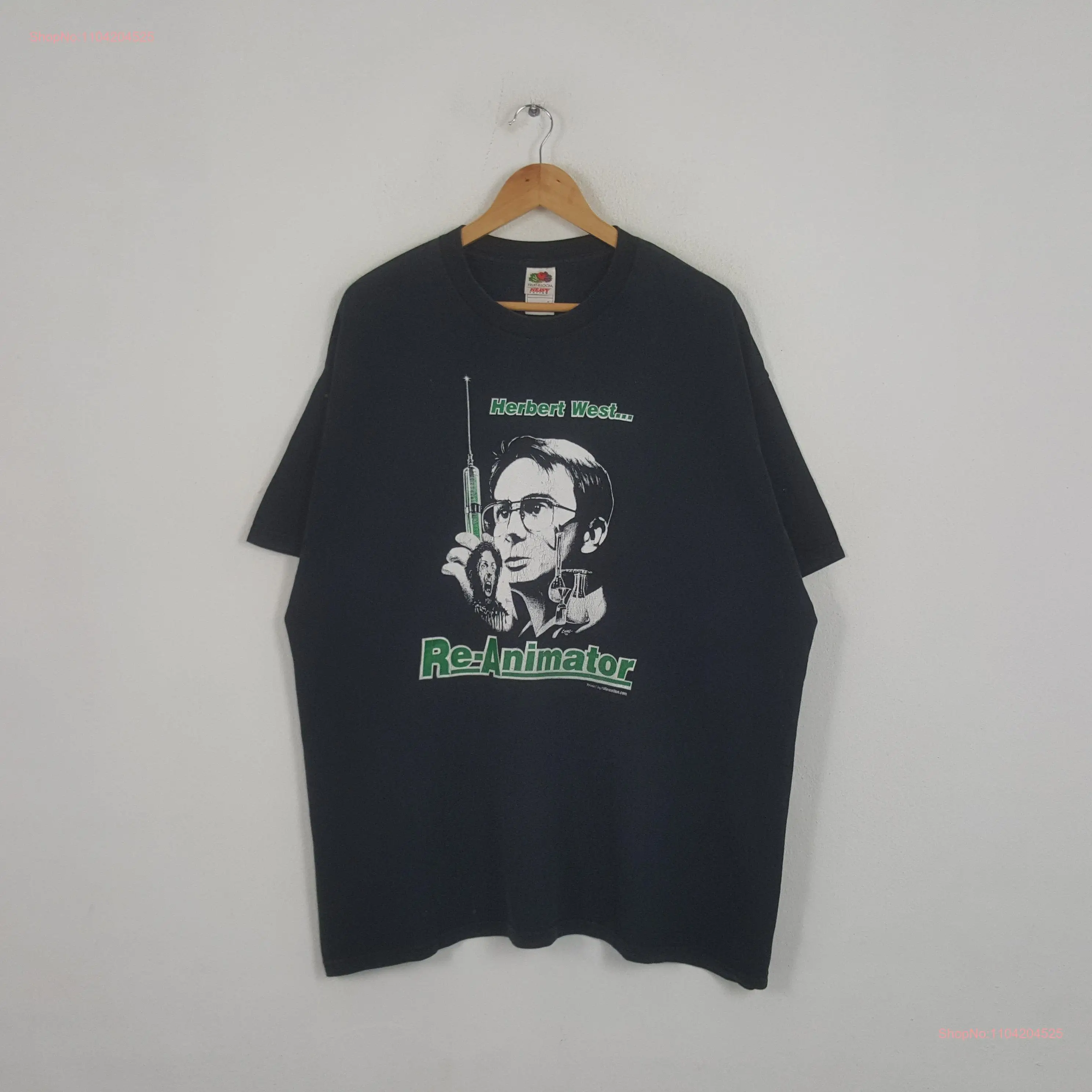Винтажная футболка Herbert West Re Animator Horror Murder Movie с длинными или короткими рукавами