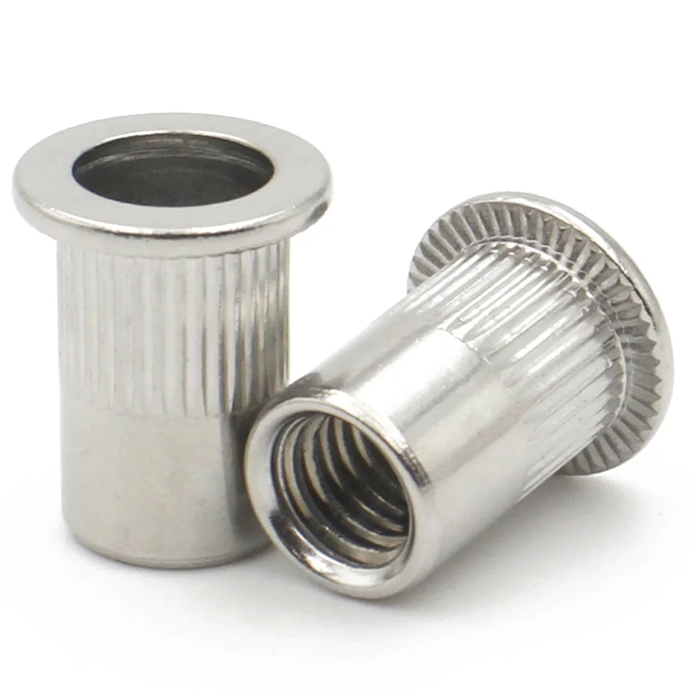 

2-30 шт., глухая заклепка из нержавеющей стали 304, гайка-заклепка M3 M4 M5 M6 M8 M10 M12, оцинкованные резьбовые вставки для корпусных панелей