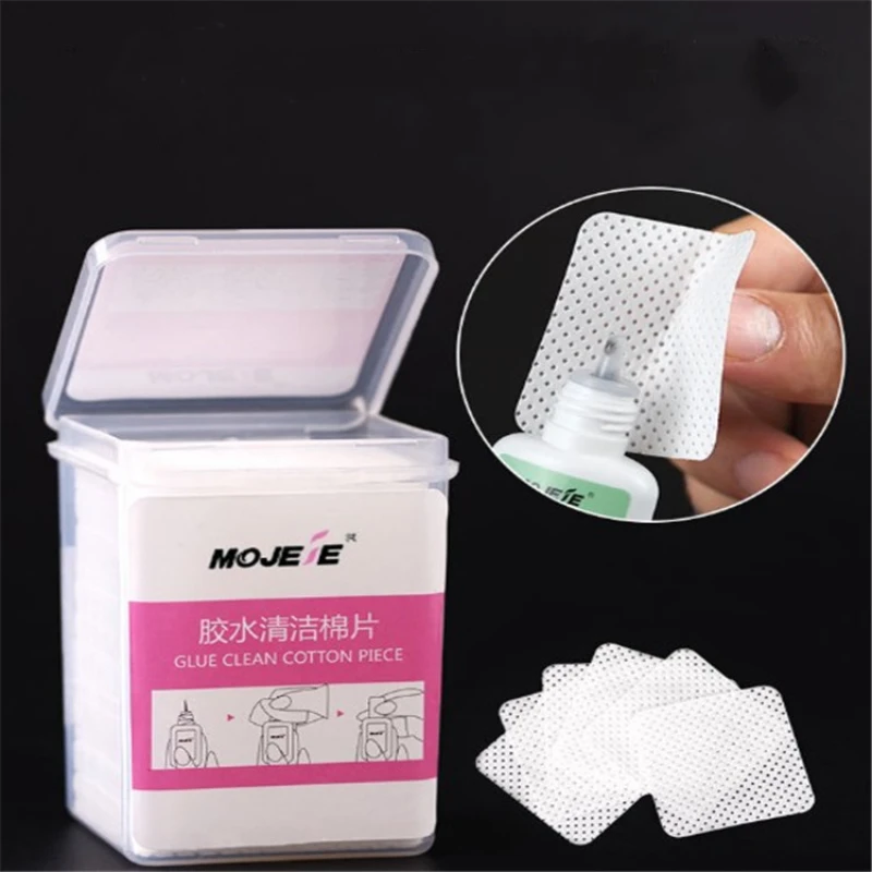 

200Pcs/bag Glue Remover Pads Lint-Free Paper Cotton Wipes Eyelash Extension Lashes Grafting Cleaning Glue Mouth Wipe Makeup Tool