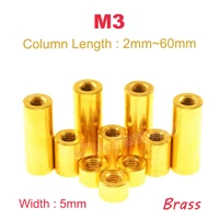 510pcs m3 length 260mm round brass standoff spacer stud spacing screw thumb nut female thread hollow pillars double pass pcb
